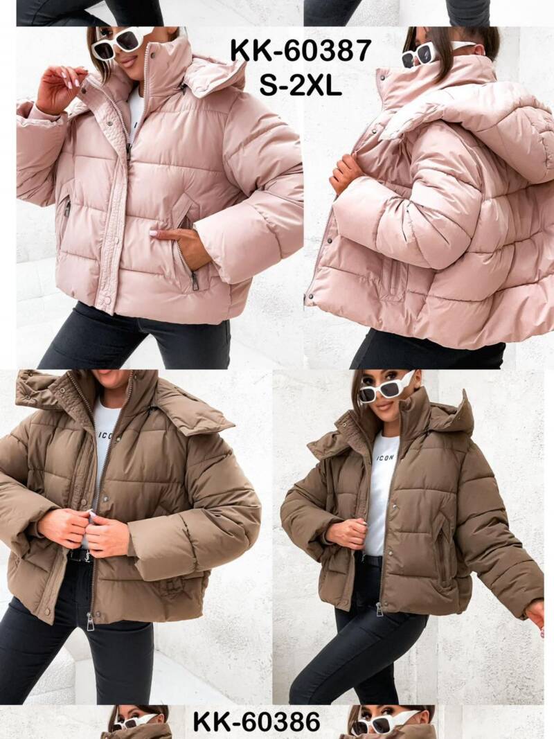 Kurtki damskie zimowe Roz S-2XL, 1 Kolor Paczka 5 szt